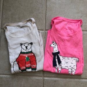 two old navy thermal tees